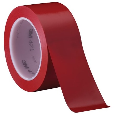 3M 2'' x 36 yds. Red 3M 471 Vinyl Tape, 24PK BUY00023362